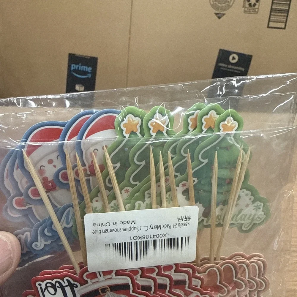 72 Christmas Cupcake Or Cake Decorations 3-24‎ Packs Variety